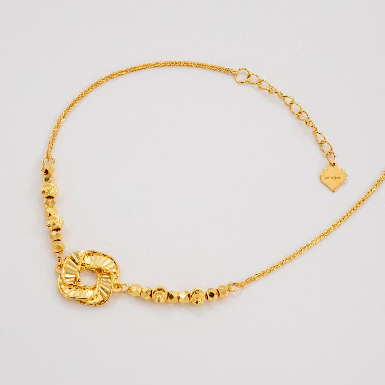 真真-X/Q【幻彩蹦迪方块手链】--足金999精工5G手链