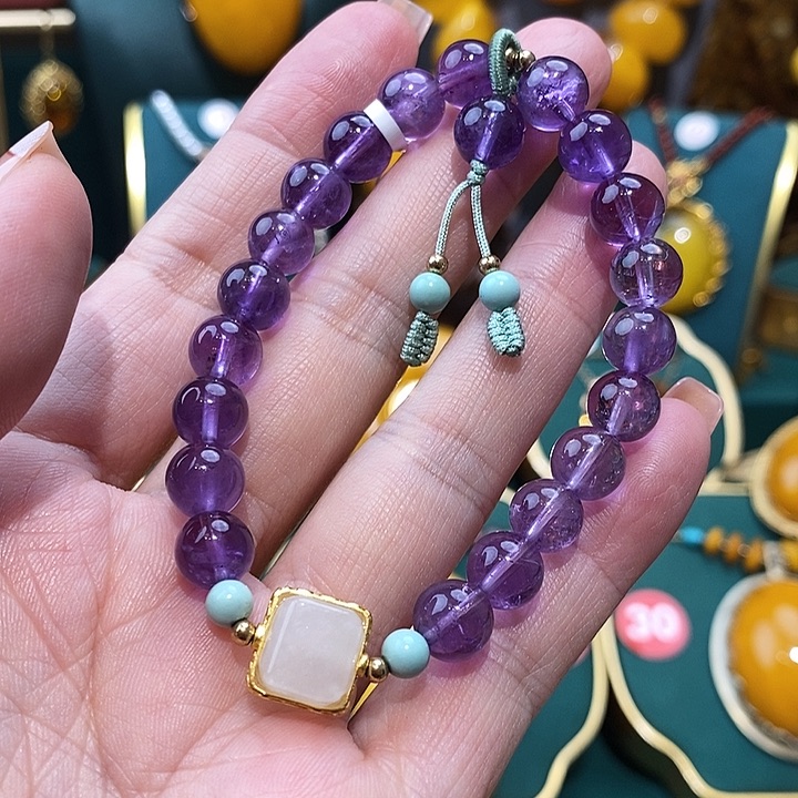 紫晶手串未镶嵌手串