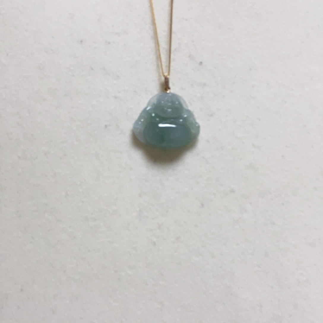翡翠颈饰18K金镶嵌佛