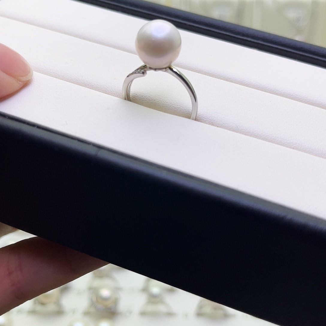 耳饰银S925镶嵌淡水珍珠