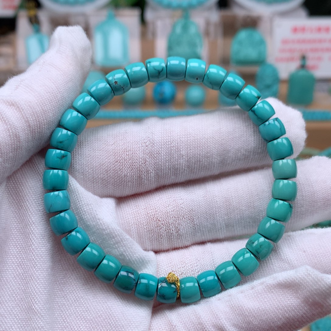 绿松石未镶嵌珠宝奇石6.7mm