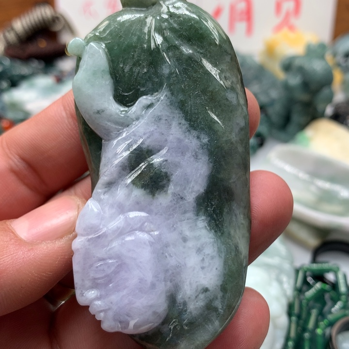 翡翠颈饰未镶嵌保真天然A货翡翠