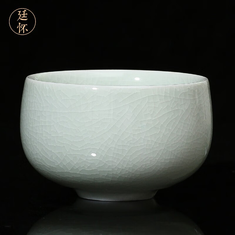廷怀窑茶杯汝窑罗汉杯陶瓷品茗杯杯主人杯单杯汝瓷开片汝窑主人杯