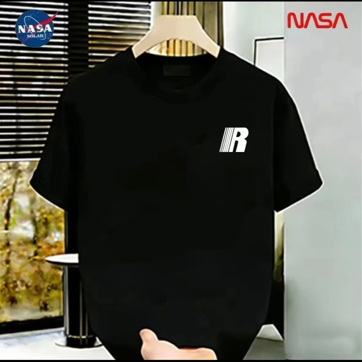 NASA联名纯棉夏季圆领短袖T恤微宽松时尚男女同款休闲百搭04