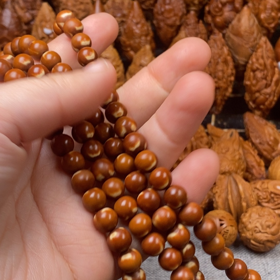 橄榄核手串/手链天*核雕脖挂