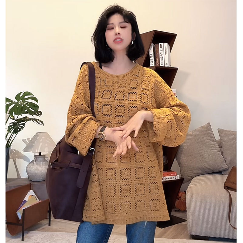 ZUOXIAOQI【现货】蜜糖方块毛衣41（衣长74-76/胸围130-134）