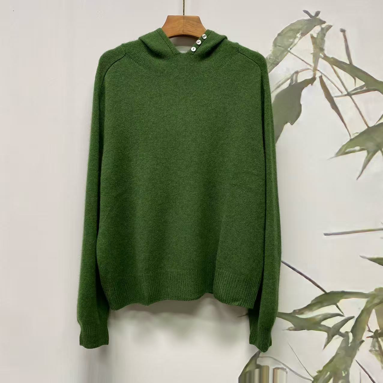 知羽.香云 25秋冬新品轻奢牦牛绒休闲显瘦连帽针织毛衣ZY2200