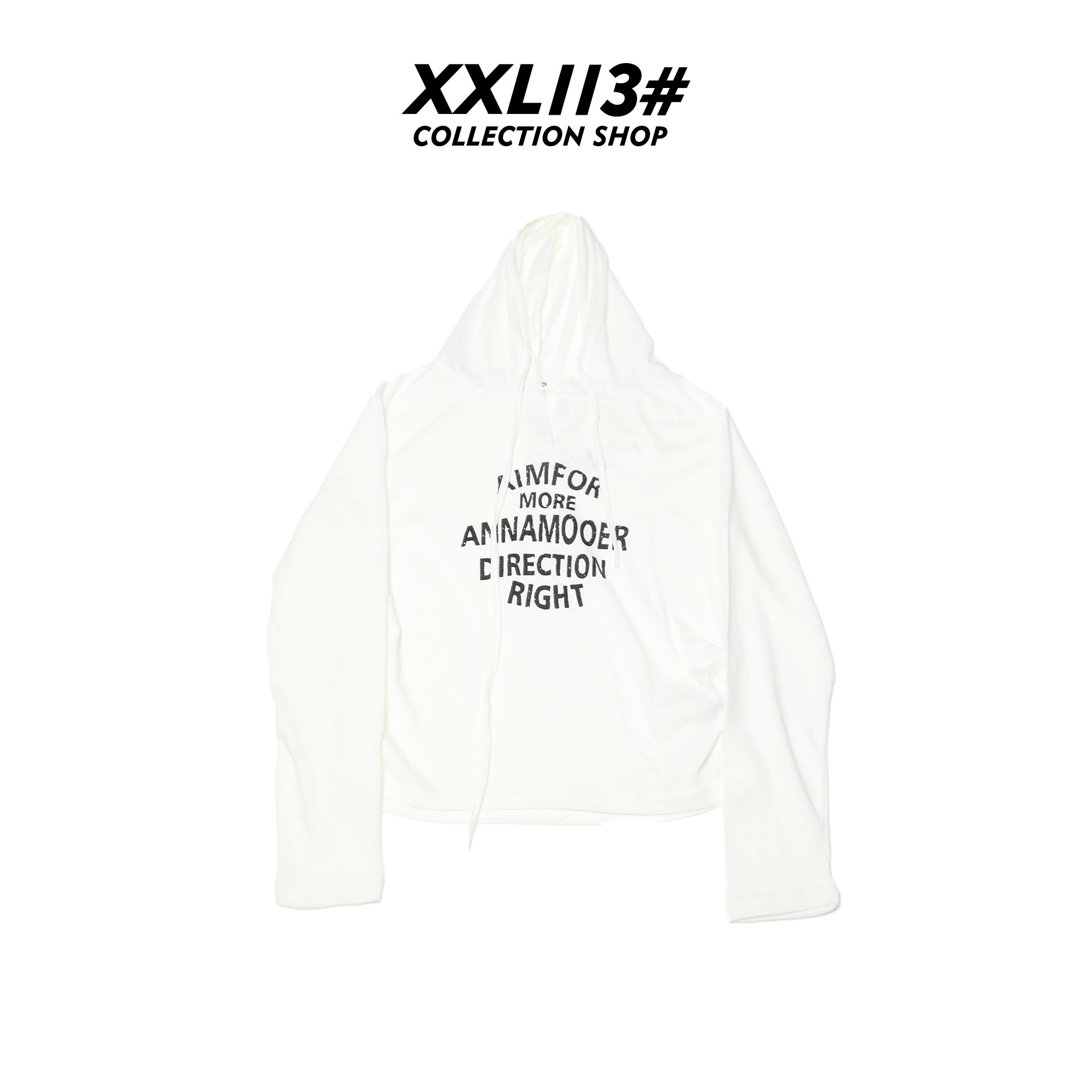 113* CENTRALIZED SHOP印花休闲风字母常规长袖连帽T恤X5F27H6811
