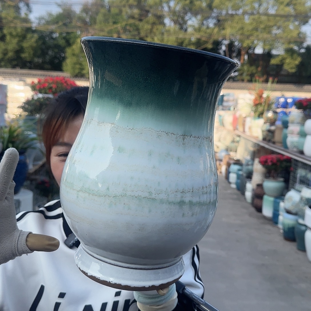 紫砂茶壶王嫂花盆1115-109高30口20