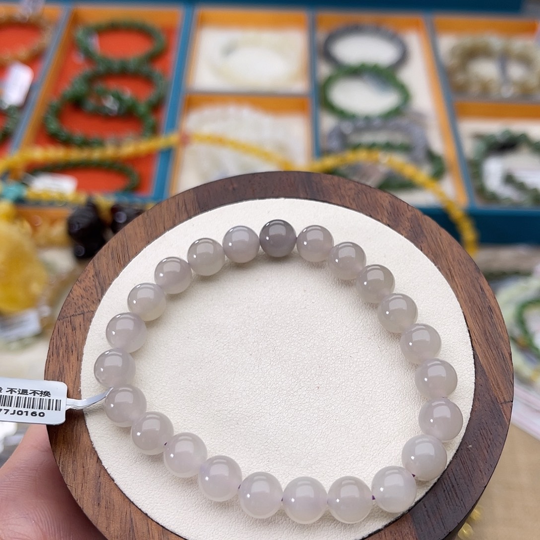 和田玉未镶嵌手串A12卡8