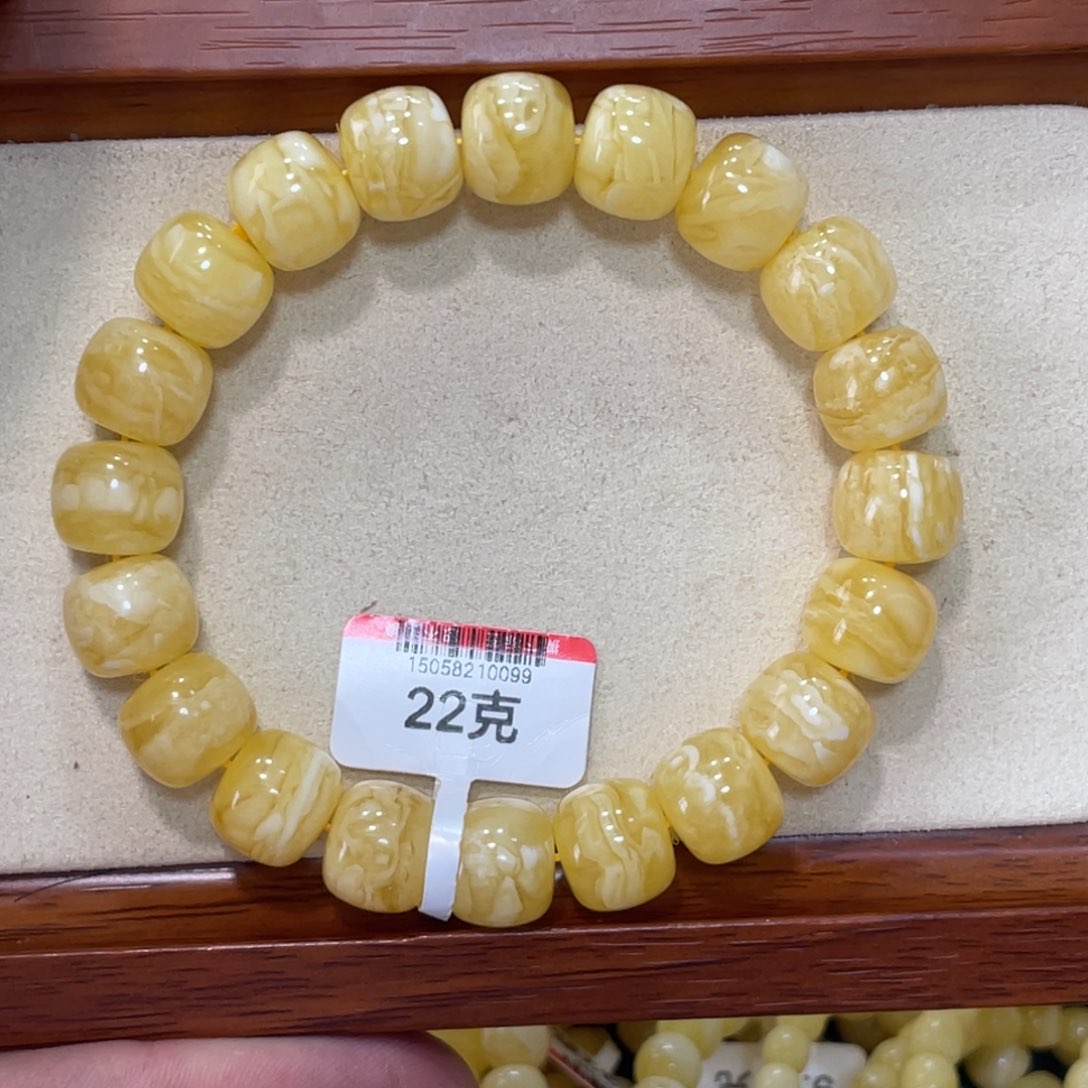 未镶嵌蜜蜡手链蜜蜡