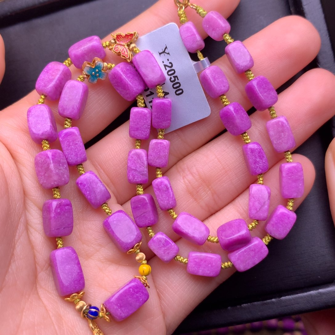 苏纪石（舒俱来）18K金镶嵌项链