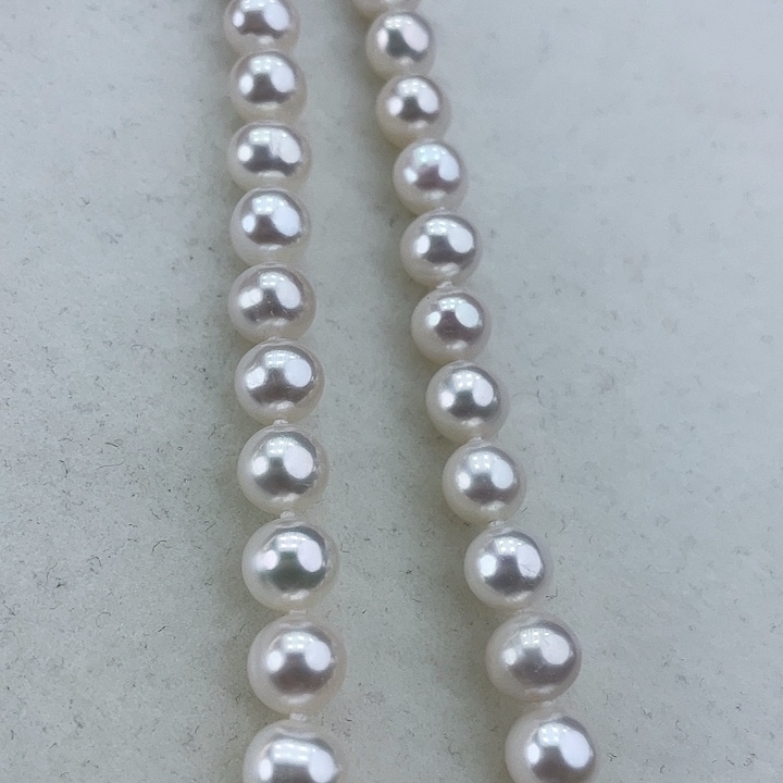 淡水珍珠颈饰银S925镶嵌7.8极光