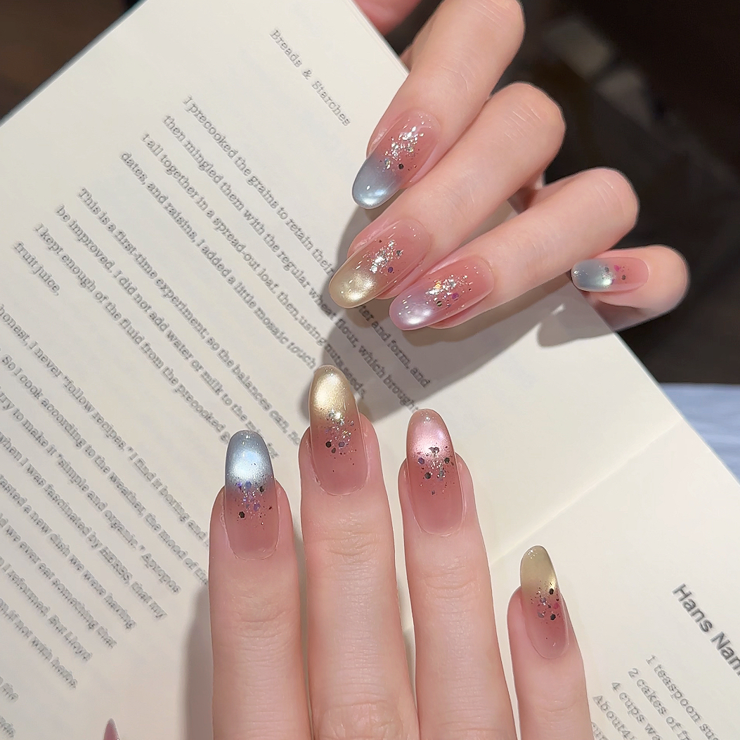 TUGE Nail “五色琉璃” 夏日氛围感珠光猫眼气质简约高级美甲TG327