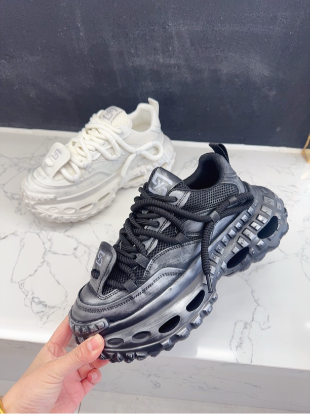 复古做旧老爹鞋男透气厚底增高休闲鞋潮流百搭男鞋