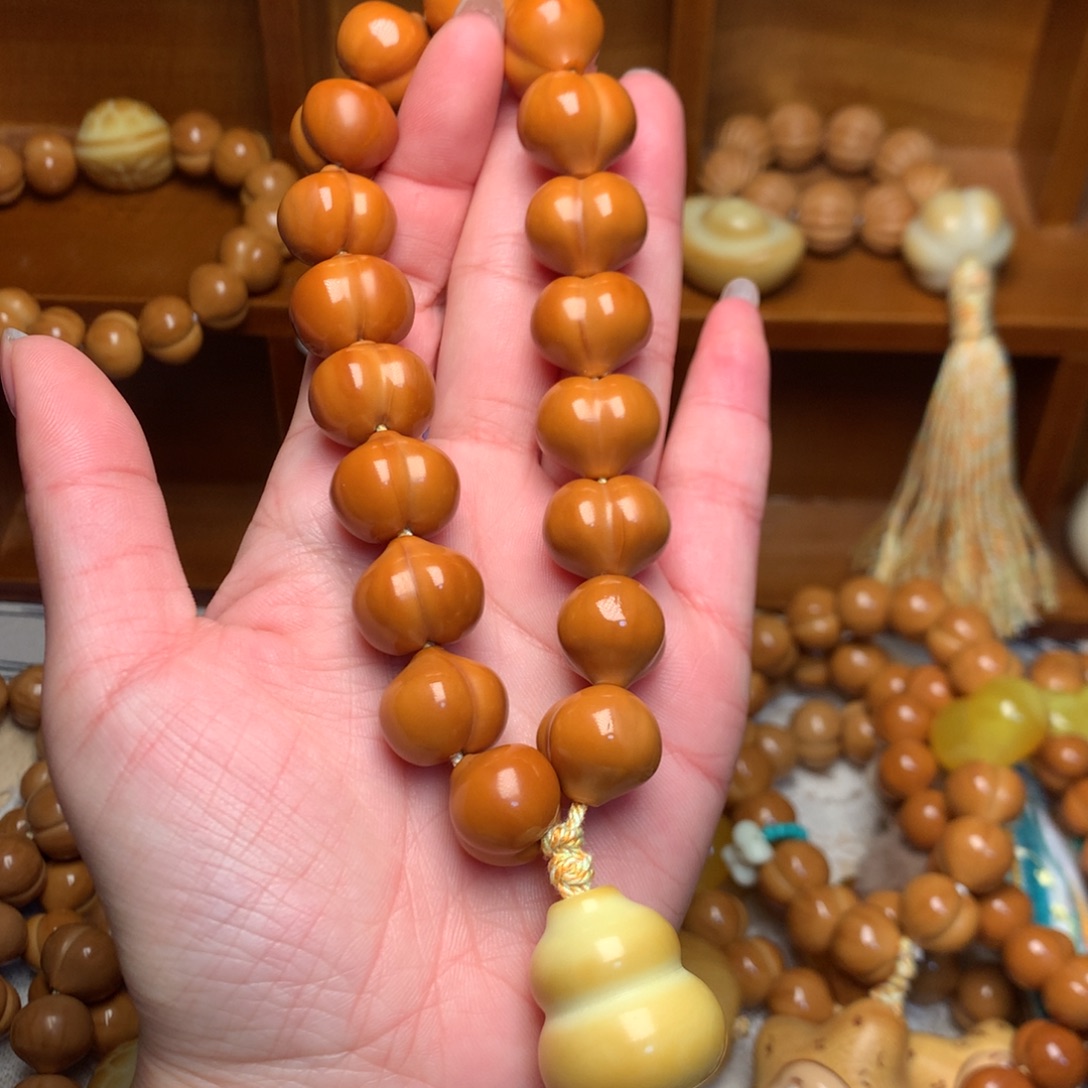 把件猴头核桃16玻璃底屁桃手持葫芦