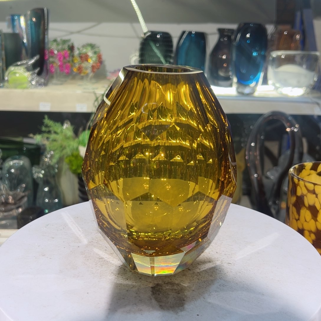 高 16 轻奢琉璃花器福利正常手工痕迹