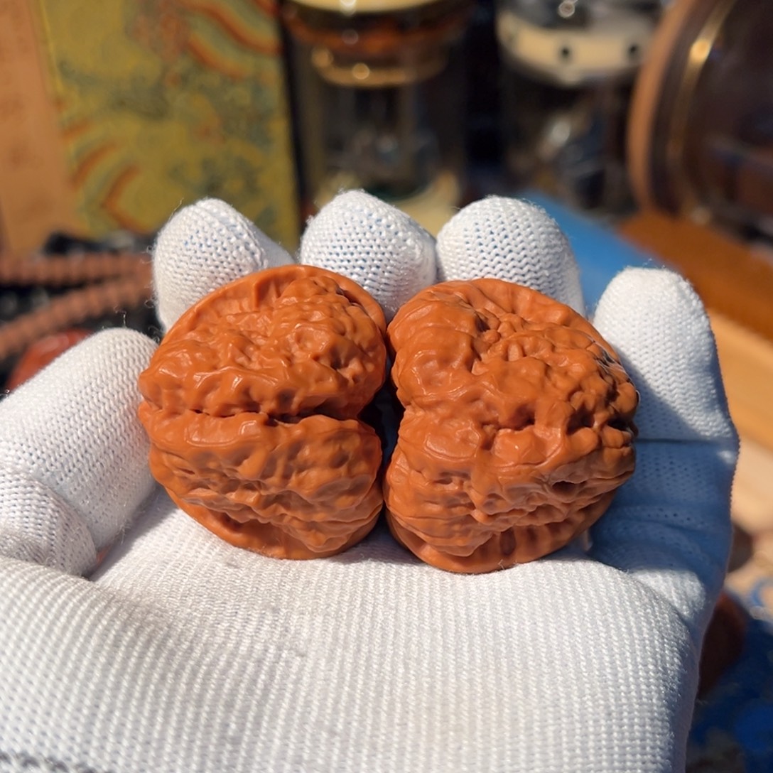 把件文玩核桃怀柔天意神珠蛤蟆头41四开背