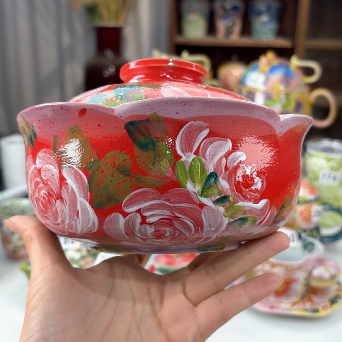 景德镇手绘高温釉下彩陶瓷茶具