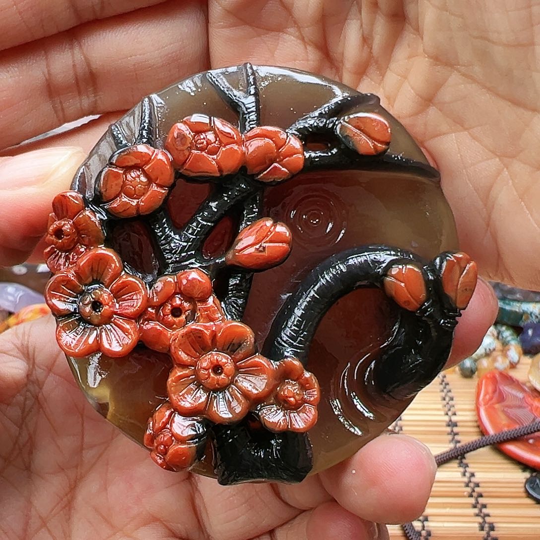 未镶嵌玛瑙/玉髓珠宝半成品