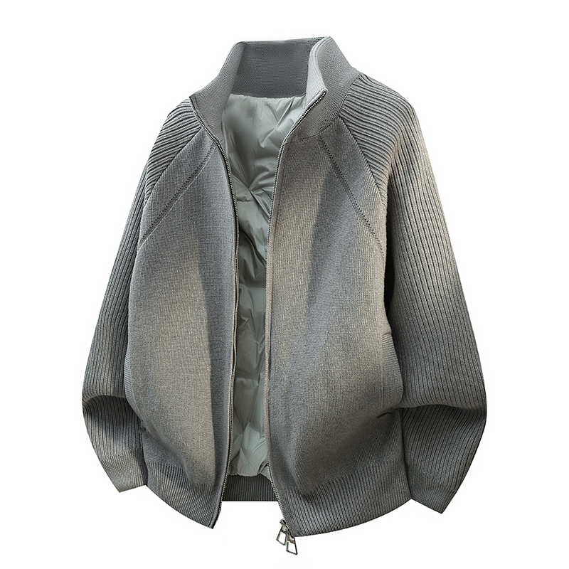 凡客针织立领羽绒服