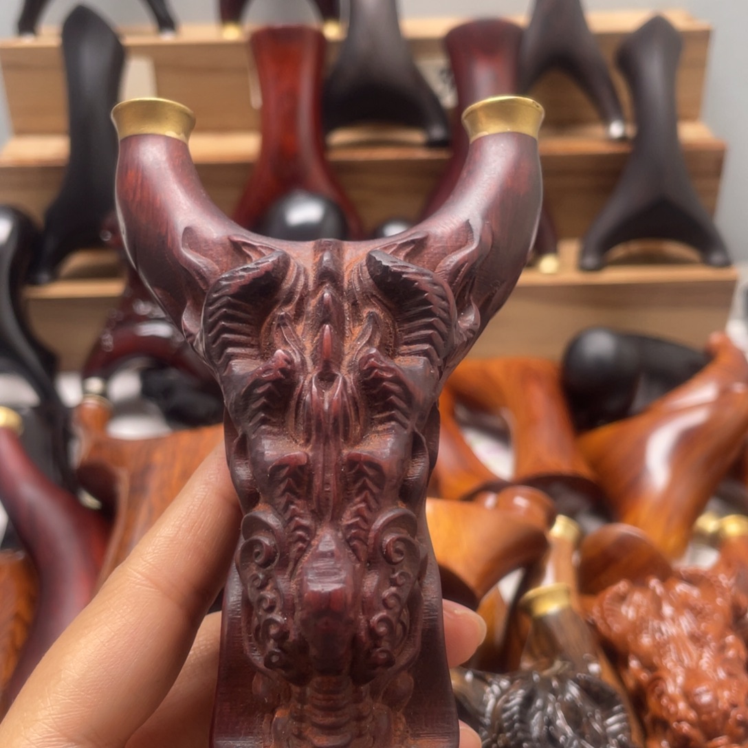 非洲紫檀（红花梨）紫檀瑕疵龙王皮筋绑带扳手油