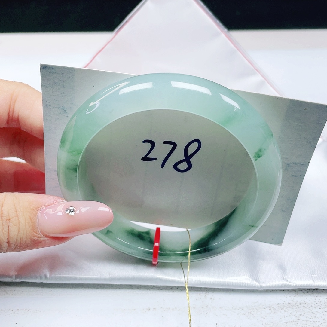 翡翠未镶嵌手镯 正圈58+