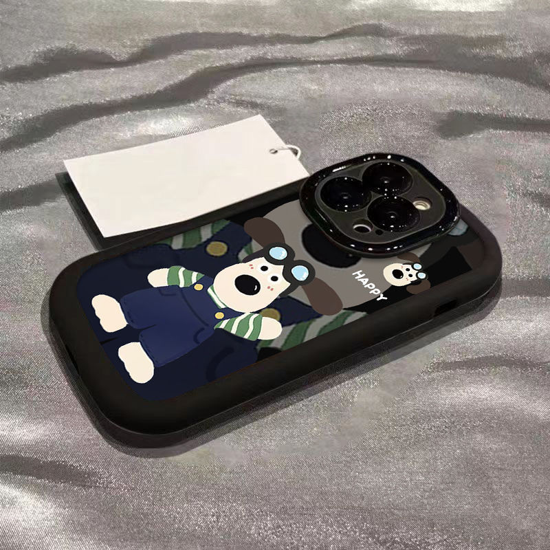 泡芙壳掌门狗iPhone15promax苹果16手机壳14硅胶13全包12卡通11软