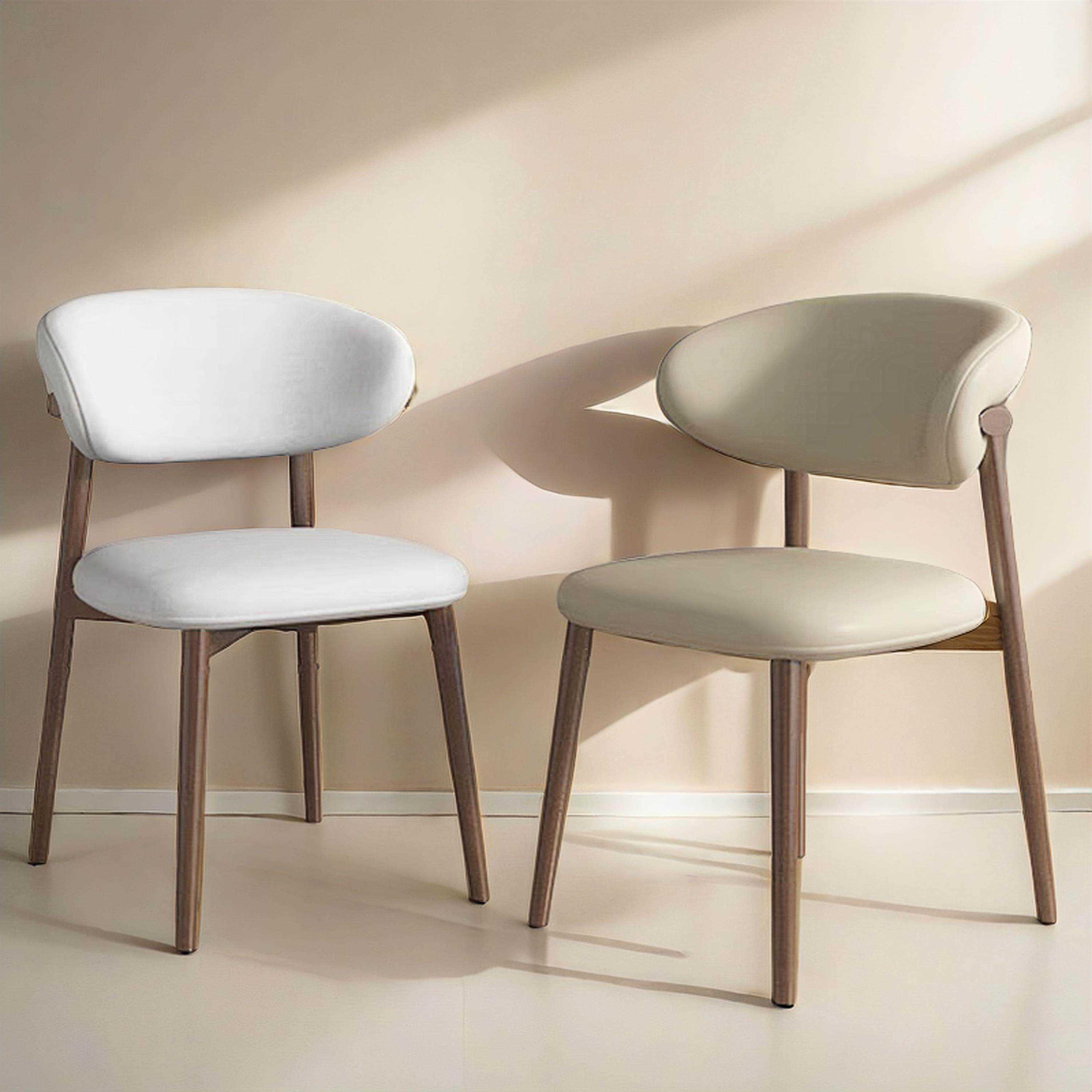 北欧现代简约实木餐椅家用实木椅子书桌椅意式轻奢设计师靠背椅