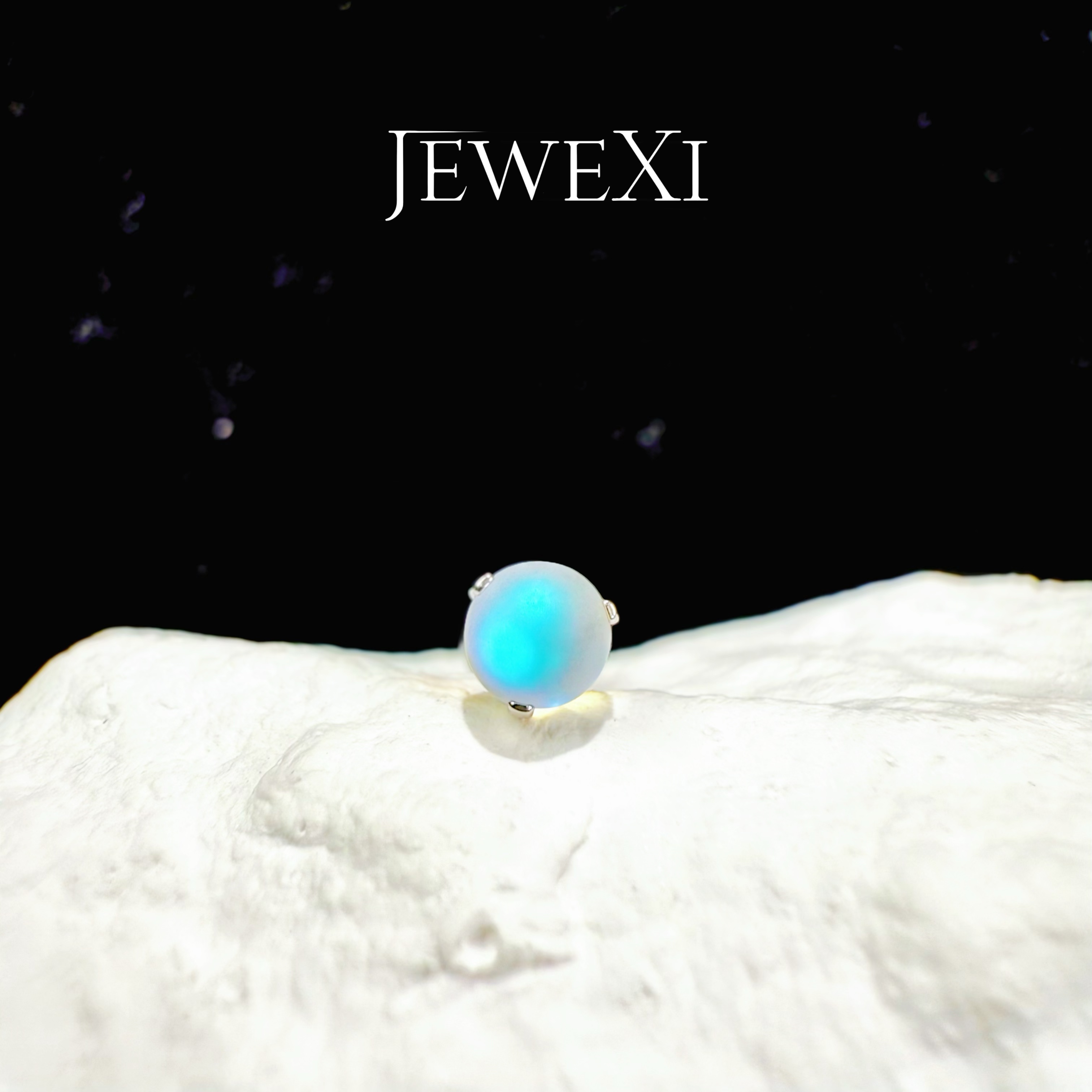 钛钢耳饰 【JeweXi】4mm磨砂月光球百搭钛钢耳钉高级简约耳骨钉