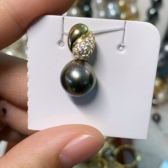 海水珍珠颈饰银S925镶嵌10-11