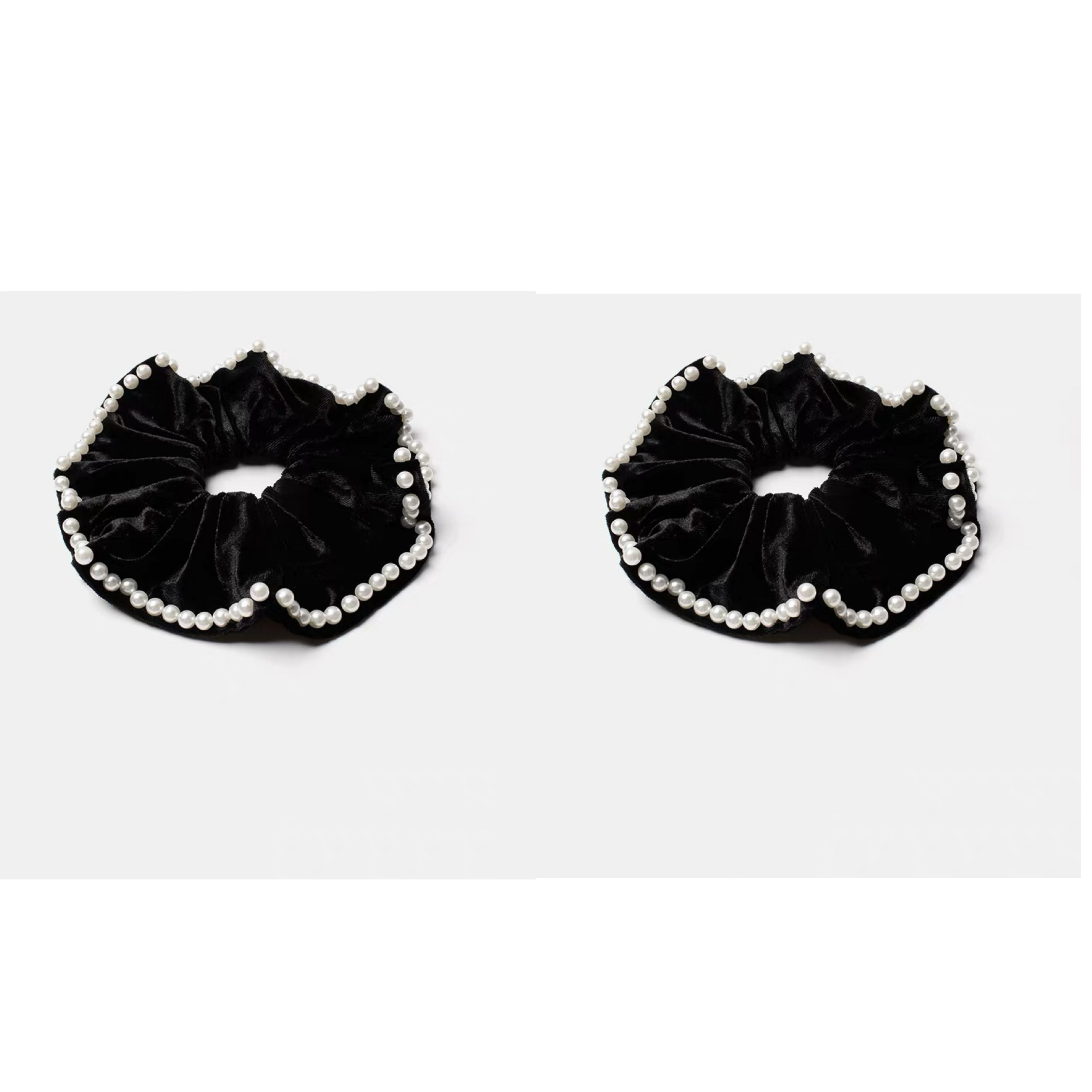 高级感气质丝绒大肠法式复古扎丸子发圈绑马尾头饰2977+2977