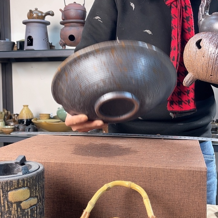 紫泥茶壶紫砂粗陶茶器
