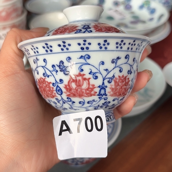 微瑕手工手绘茶具700