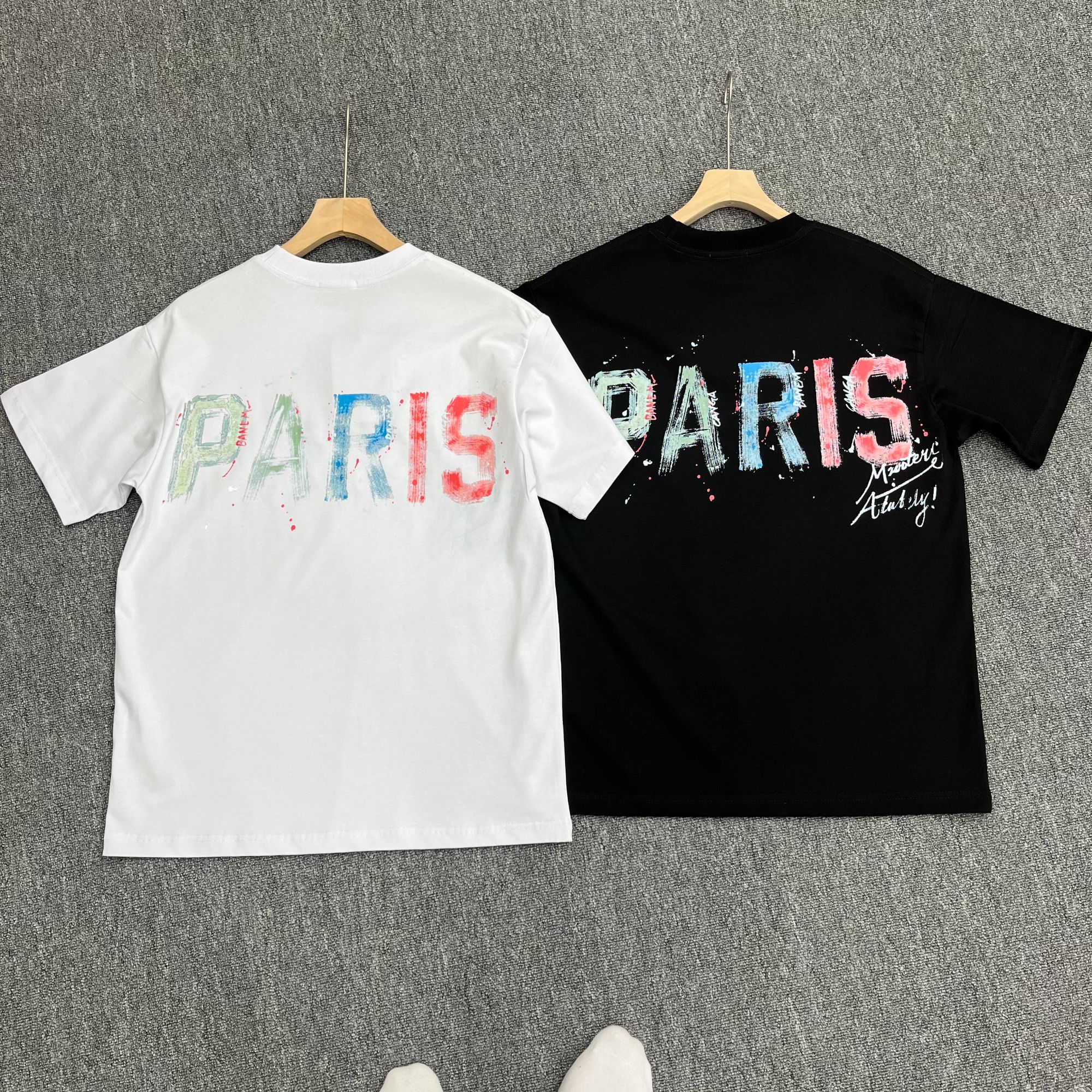 【Y25 PARIS彩绘直喷】宽松OS版型短袖男女同款