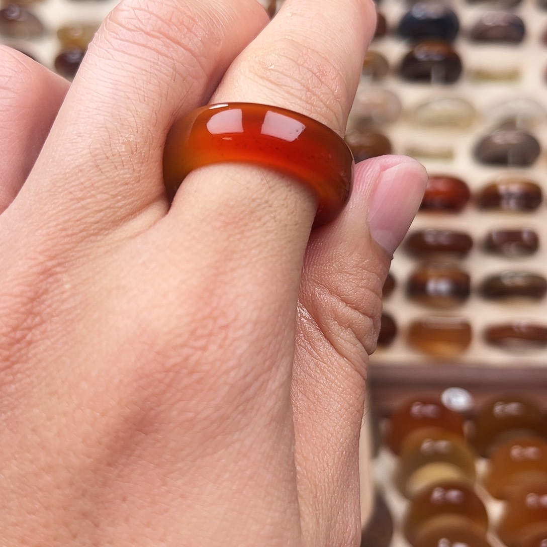 玛瑙/玉髓合金戒指3港21