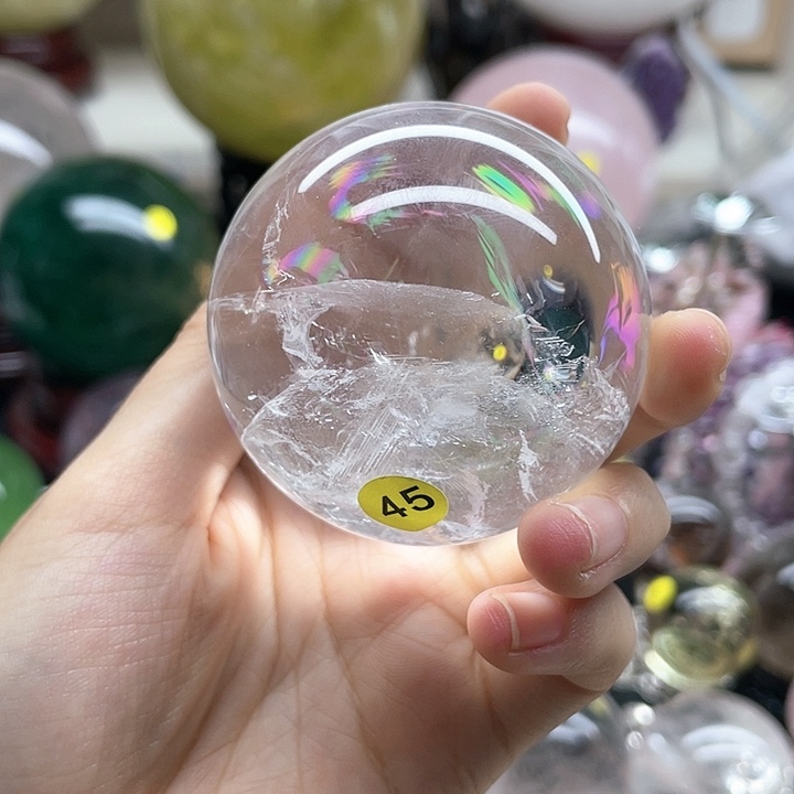 水晶天然水晶球卡5.4，45号未镶嵌