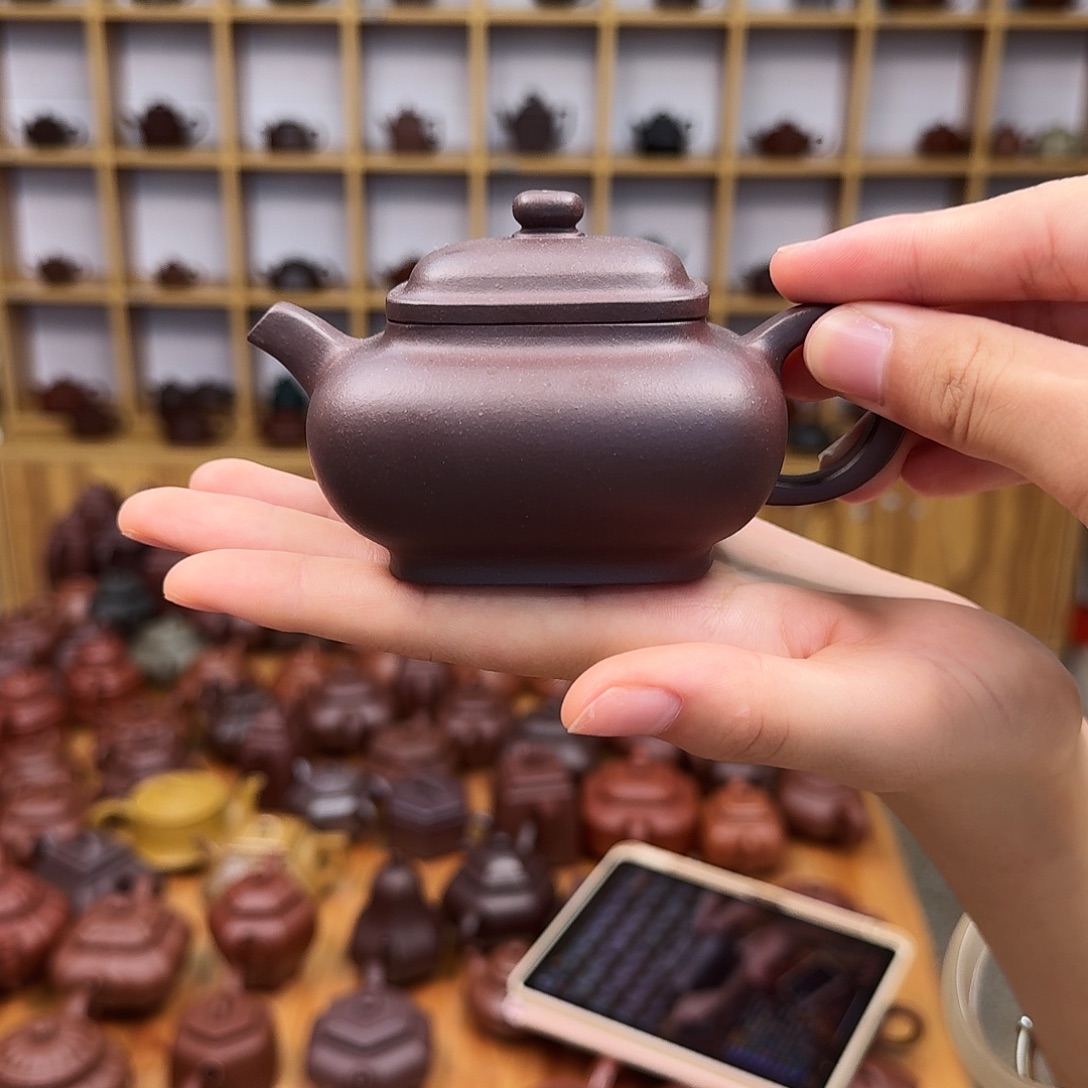 茶壶紫砂紫砂壶四方合欢180cc