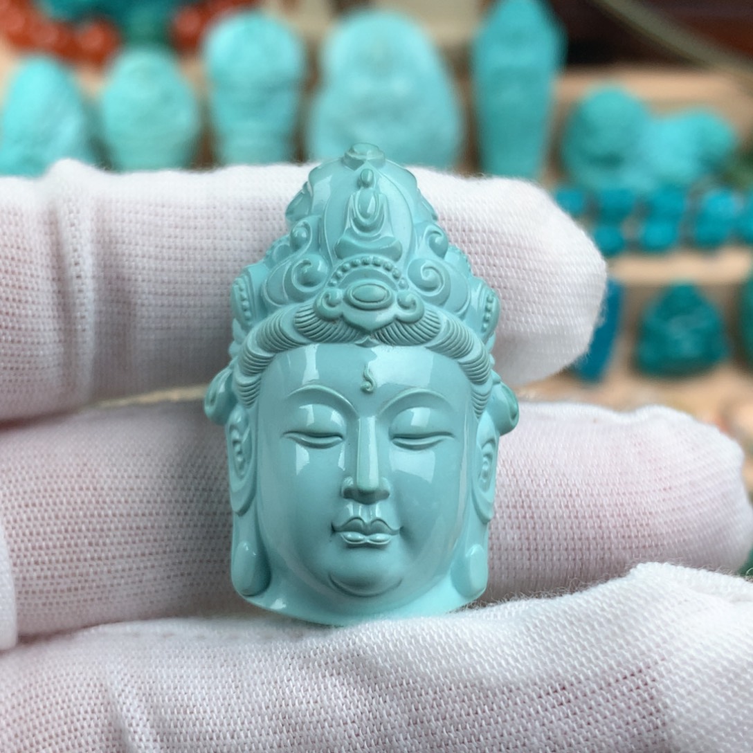 未镶嵌绿松石观音