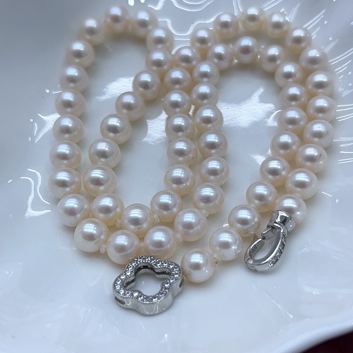淡水珍珠颈饰银S925镶嵌