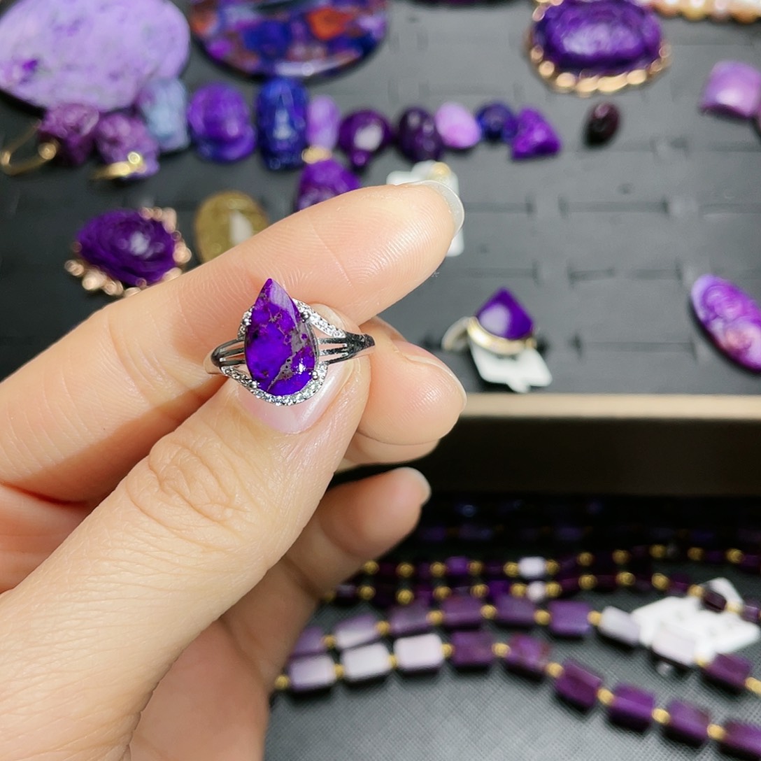 苏纪石（舒俱来）戒指银S925镶嵌