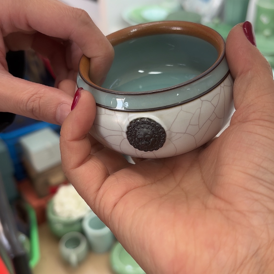 龙泉云间青瓷小米茶器