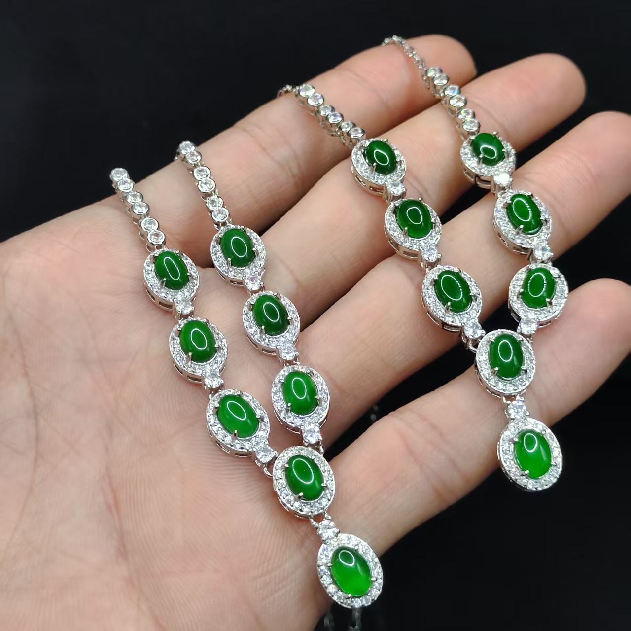 【龙龙严选】翡翠DIY蛋面女神链XJ【多样性发其一】约6-5mm