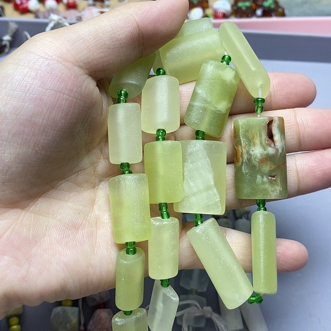 颈饰琉璃方牌链子04