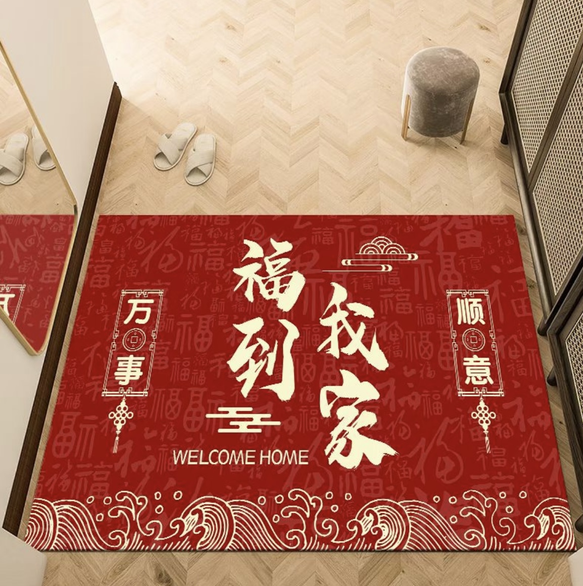 KX8316【60×100cm】硅藻泥入户玄关吗厨房地垫防滑防油免洗耐脏脚垫