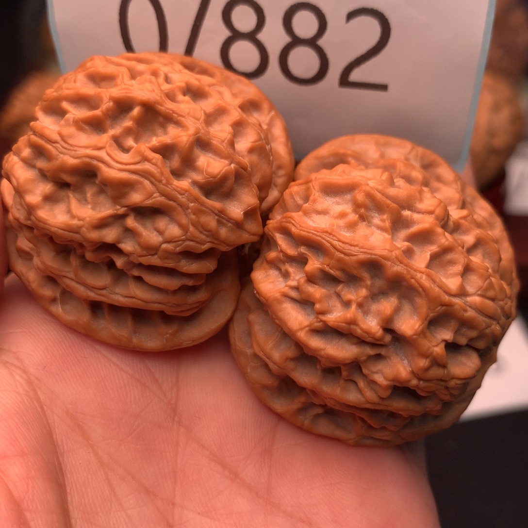 文玩核桃把件41水晶皮苹果园