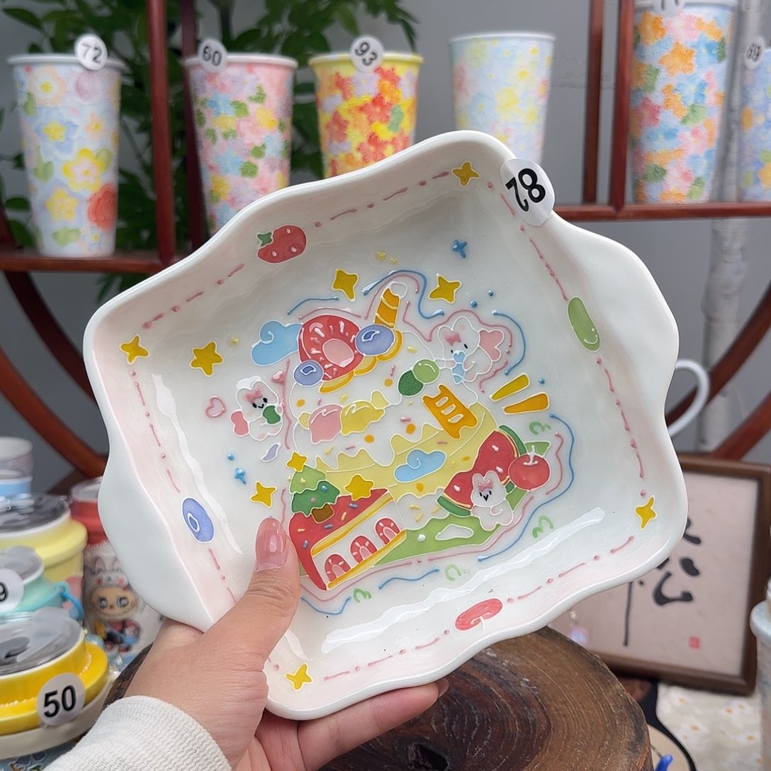 陶82景德镇手绘高温釉下彩