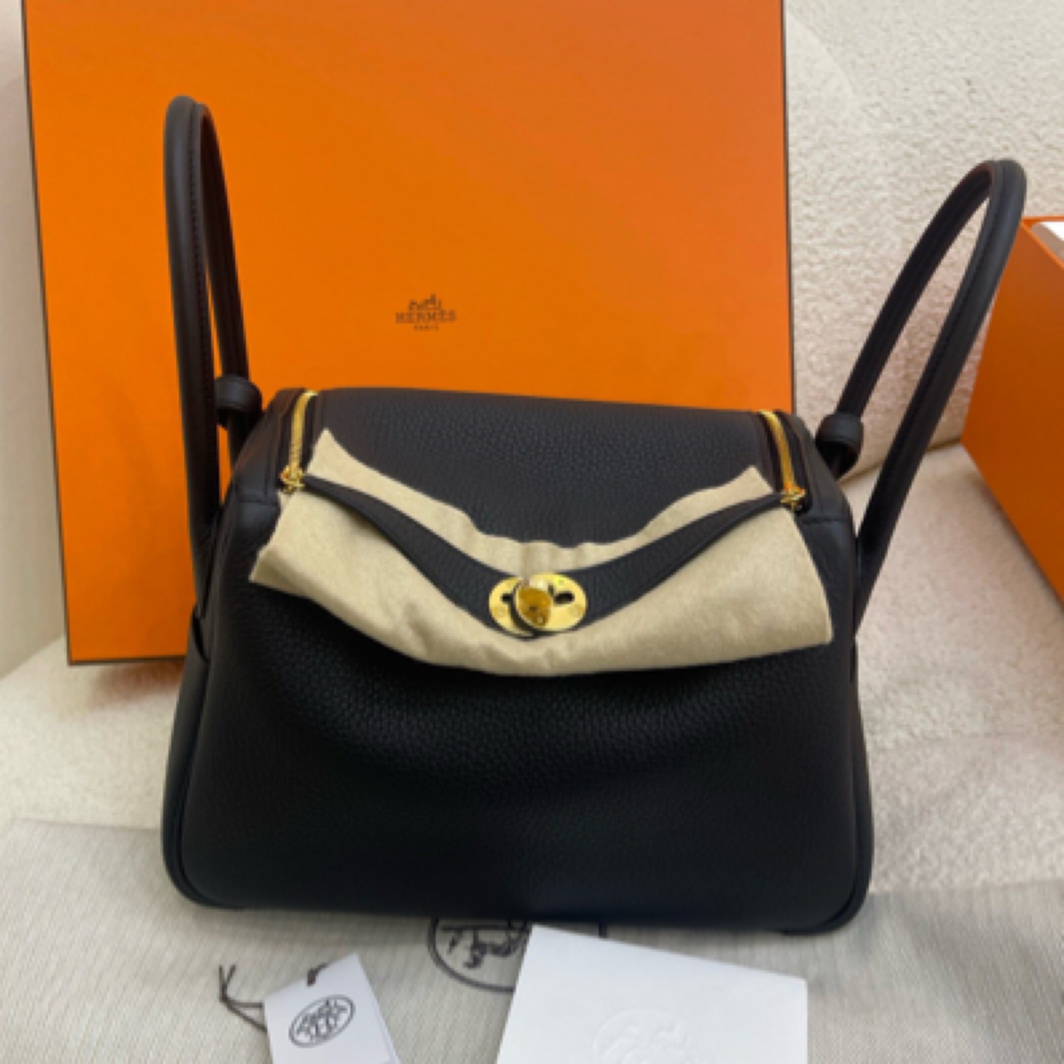 未使用 Hermes/爱马仕 lindy26 黑金 K刻 国专票