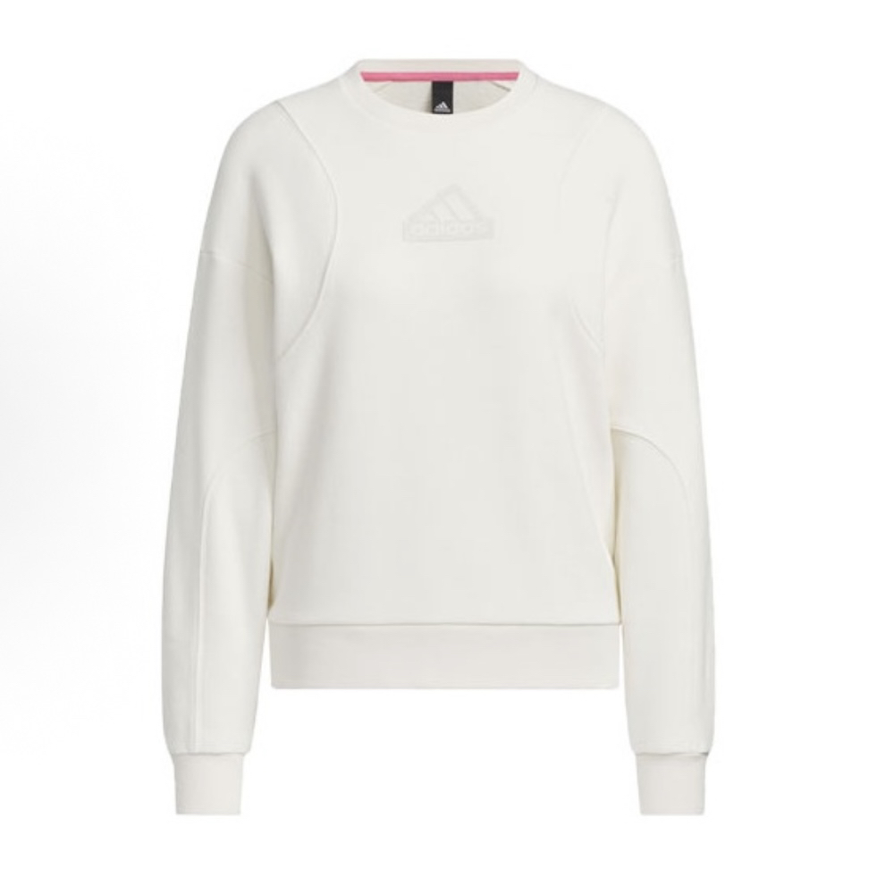 adidas 字母Logo印花运动休闲圆领长袖卫衣 女款IP7072