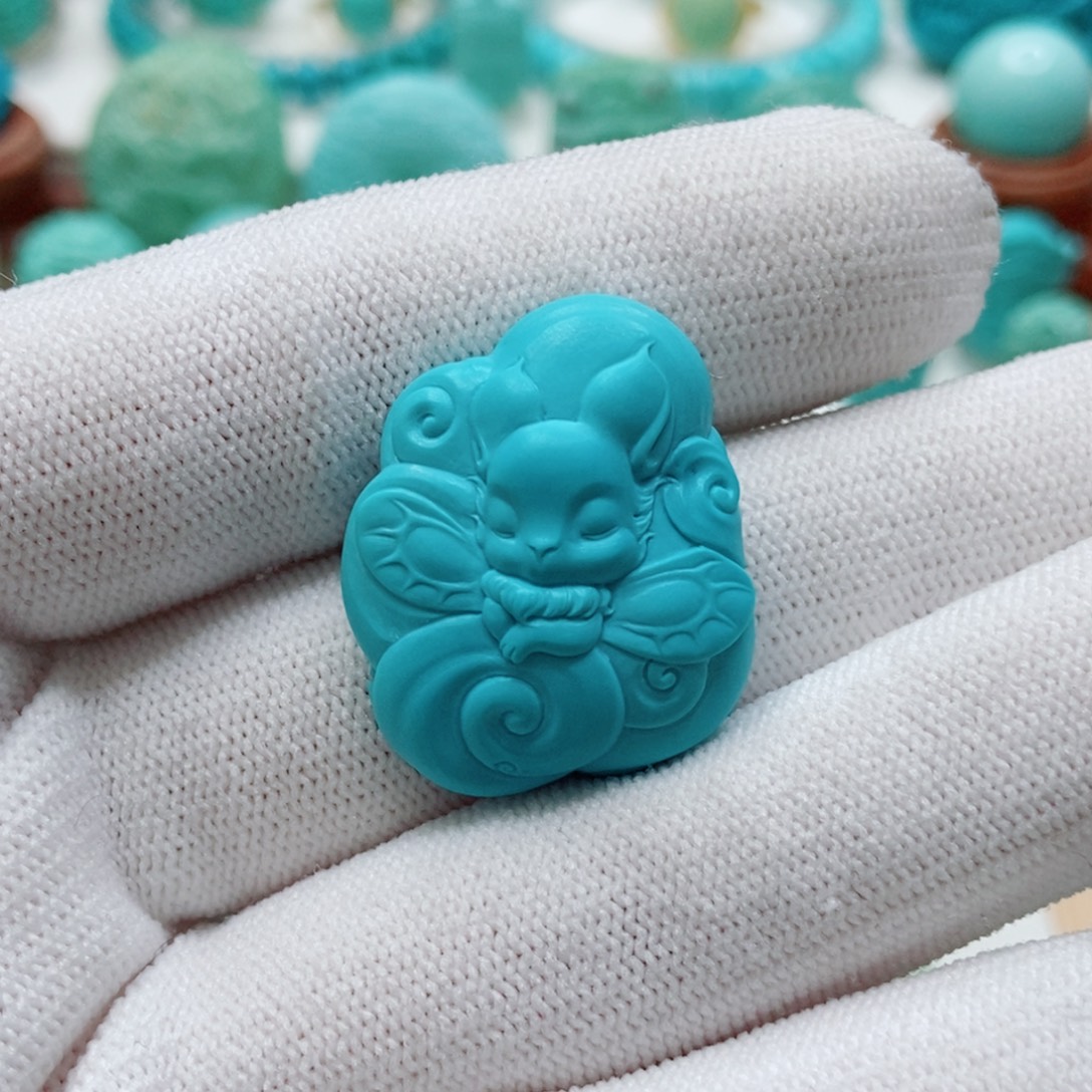 绿松石未镶嵌凤九